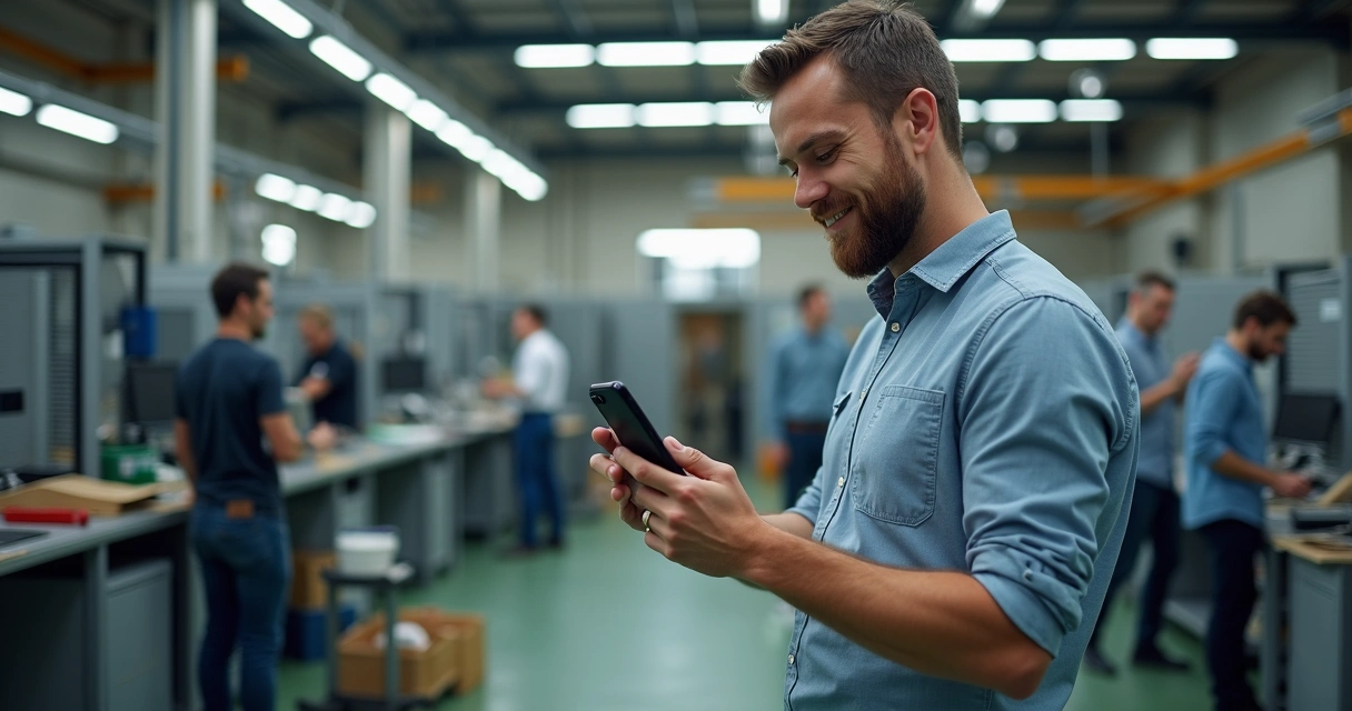 Instrutor grava vídeo prático com celular mostrando processo de trabalho 