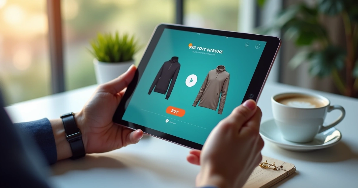 Loja virtual exibindo produto em uso destacado em vídeo para venda. 