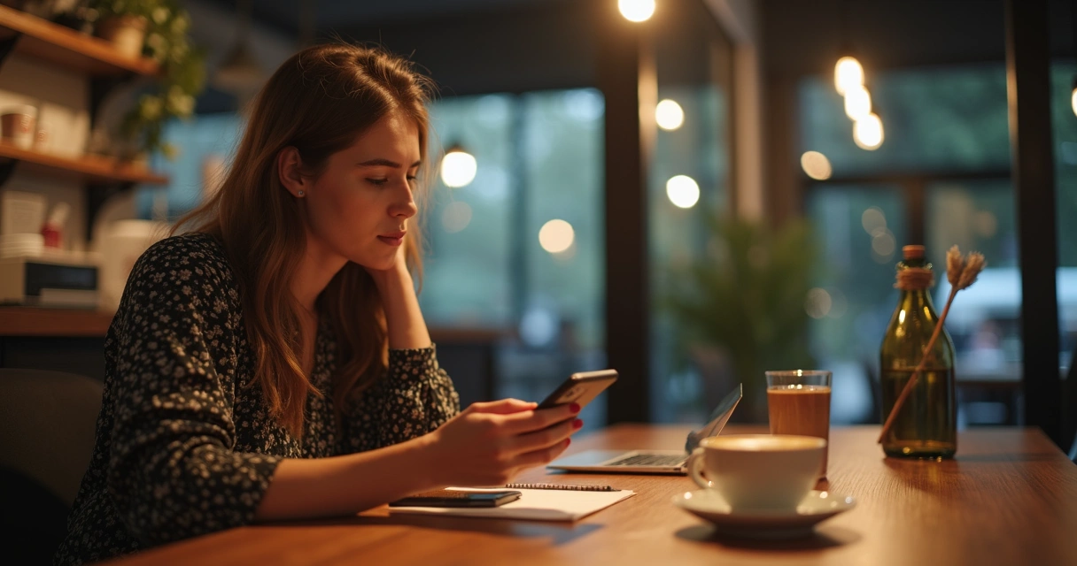 Vendedor assistindo vídeo curto sobre técnicas de vendas no celular