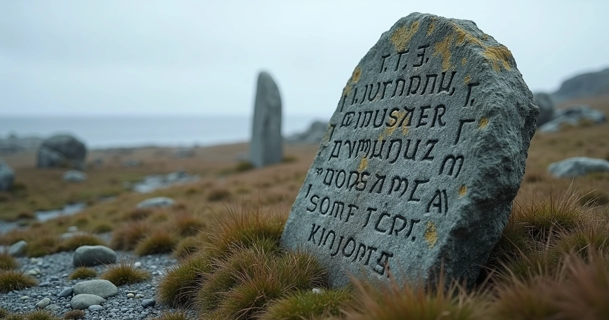 Viking Younger Futhark inscription on stone 