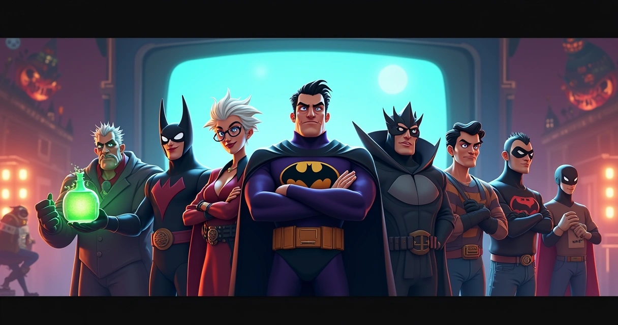 Montagem realista de vilões clássicos de desenhos antigos em destaque 