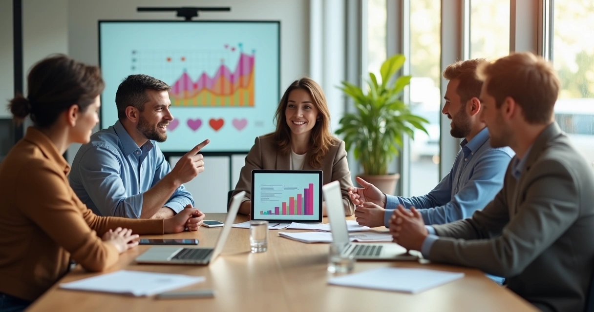 Equipe diversa em reunião colaborativa com conexão emocional no ambiente de trabalho 