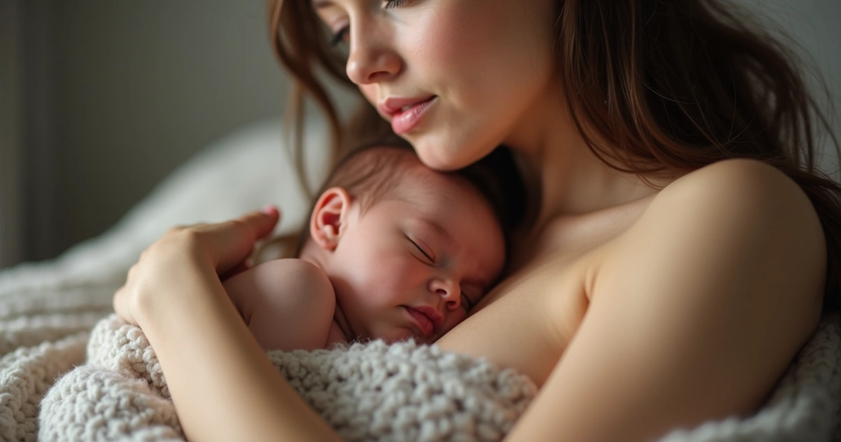 Contato pele a pele entre mãe e bebê 