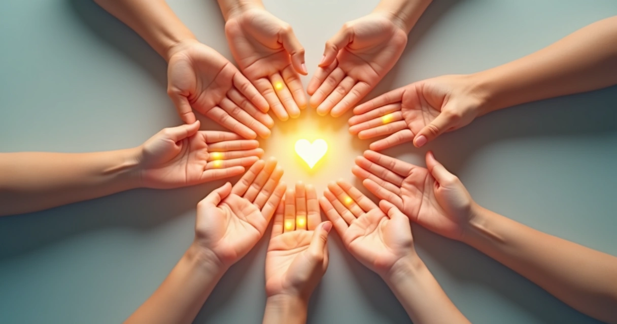 Mãos entrelaçadas representando vínculos em grupo 