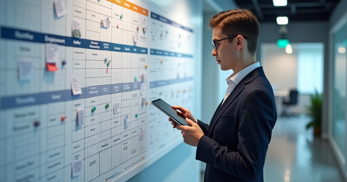 Professional checking U.S. visa bulletin calendar wall with date charts 