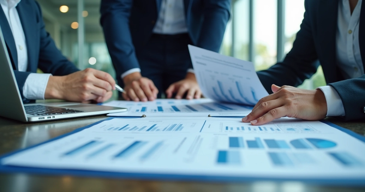 Consultants reviewing immigration business plan 