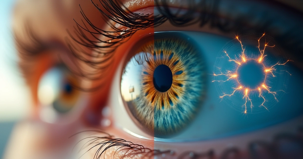 Simulação de diferentes níveis do astigmatismo afetando a percepção visual 