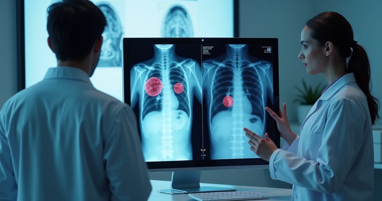 Exemplo de IA analisando raios X médicos 