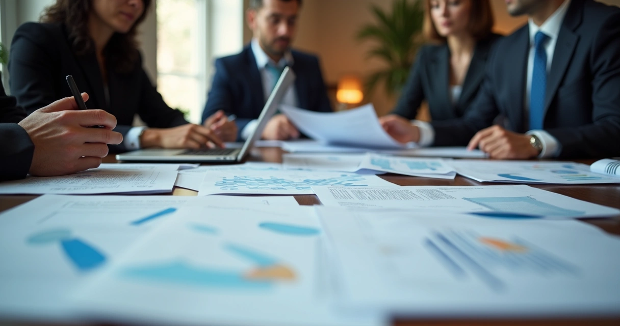 Professionals working together on immigration business plan documents