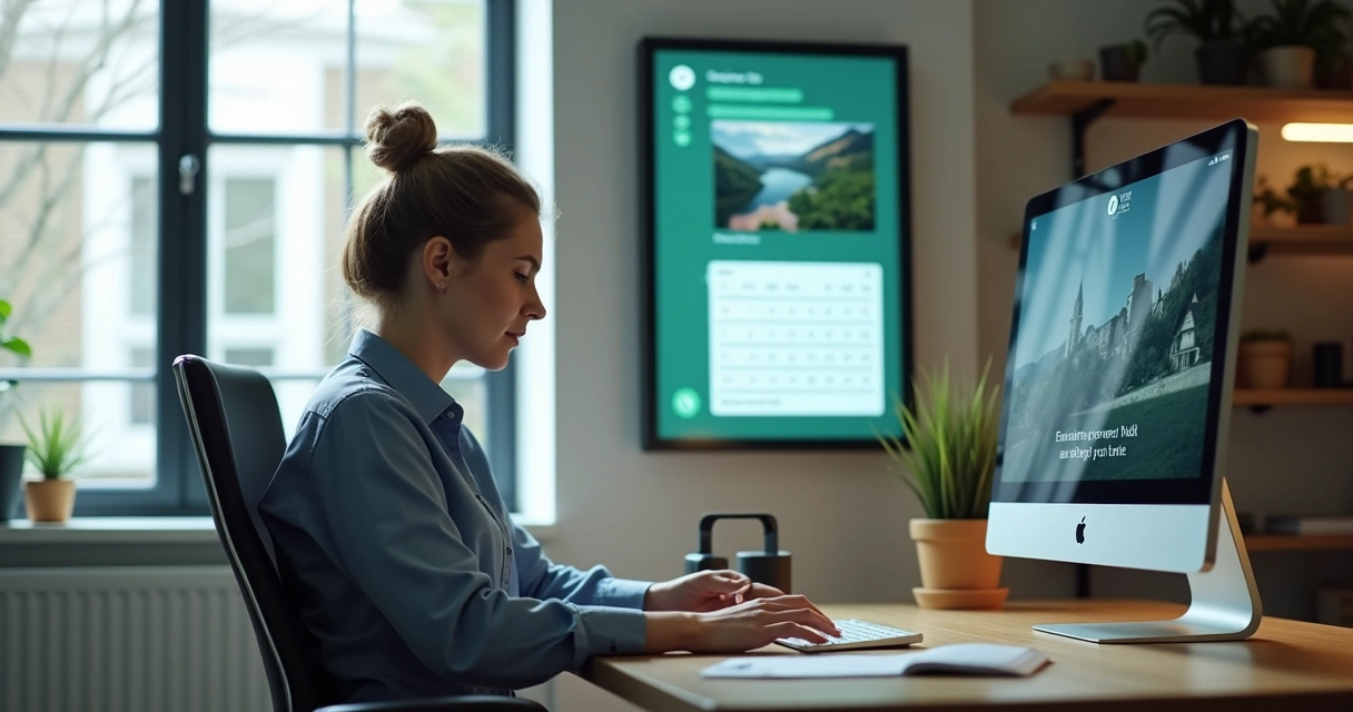 Corretor organizando visita com cliente via WhatsApp na imobiliária 