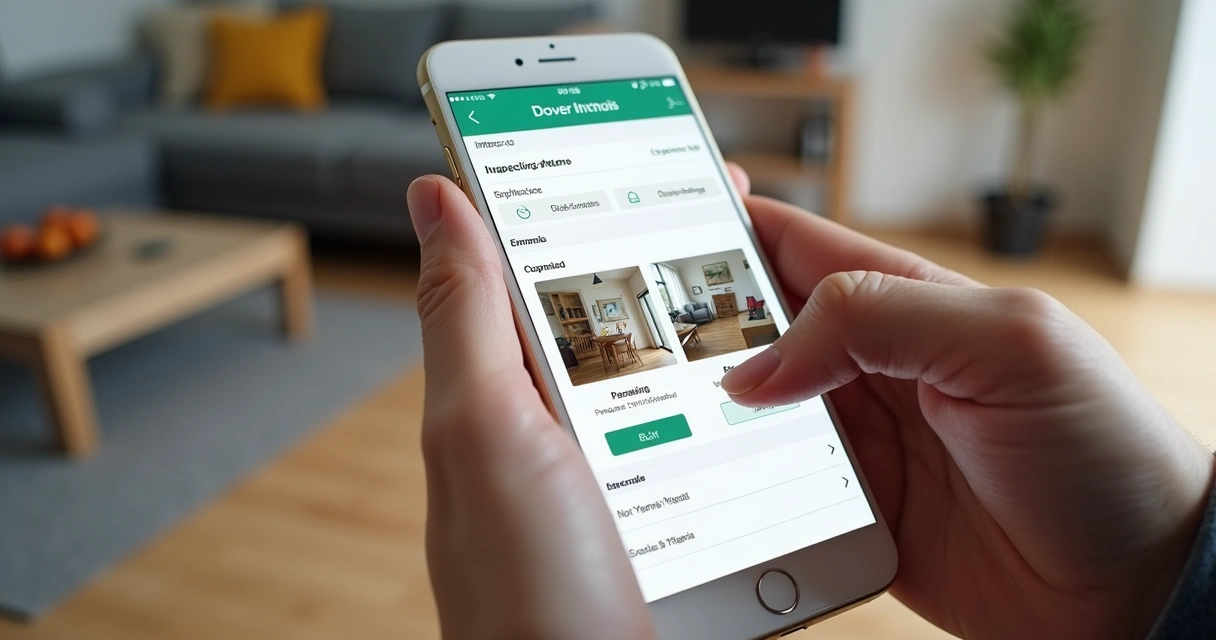 Checklist digital de vistoria de imóvel com fotos e assinatura no app 