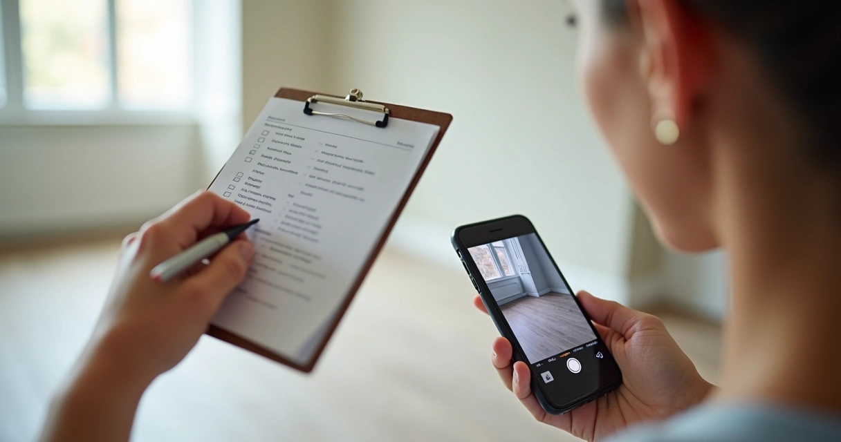 Realização de vistoria digital com fotos e checklist 