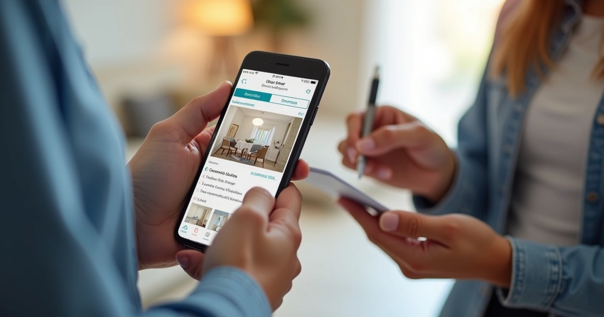 Checklist digital de vistoria em imóvel com fotos e celular 