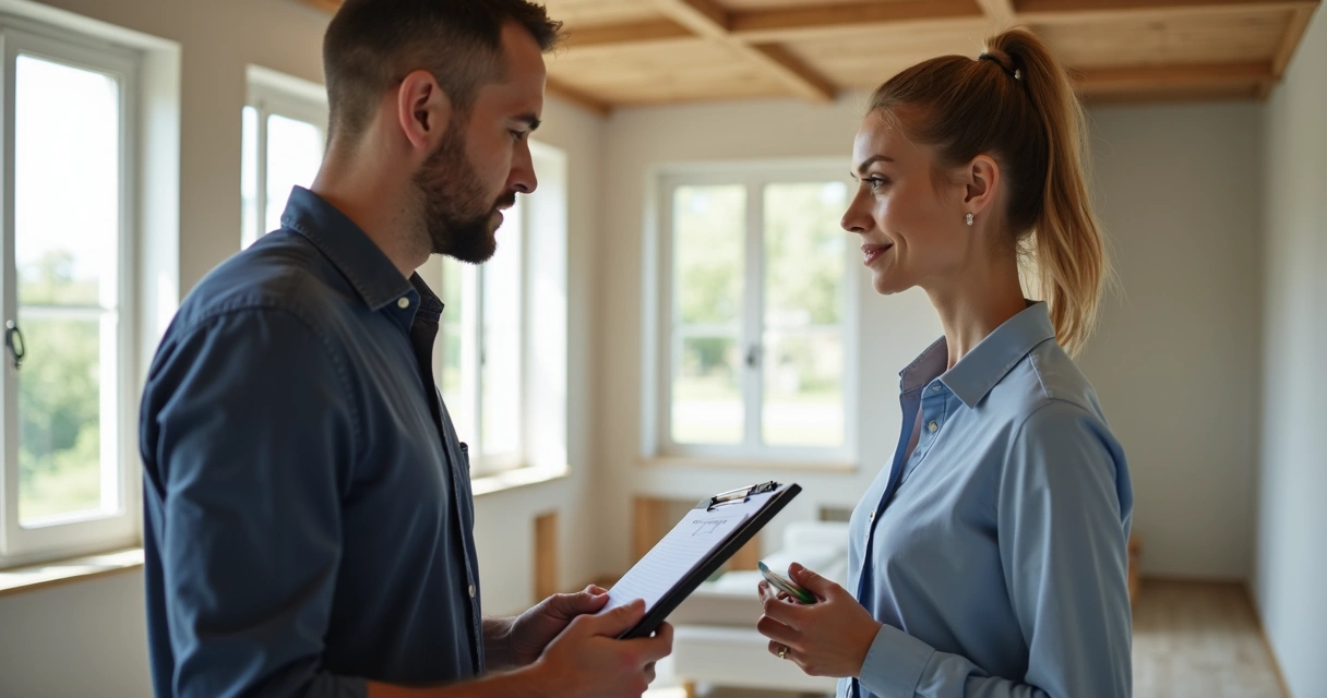 Corretor acompanha cliente em vistoria detalhada de imóvel 