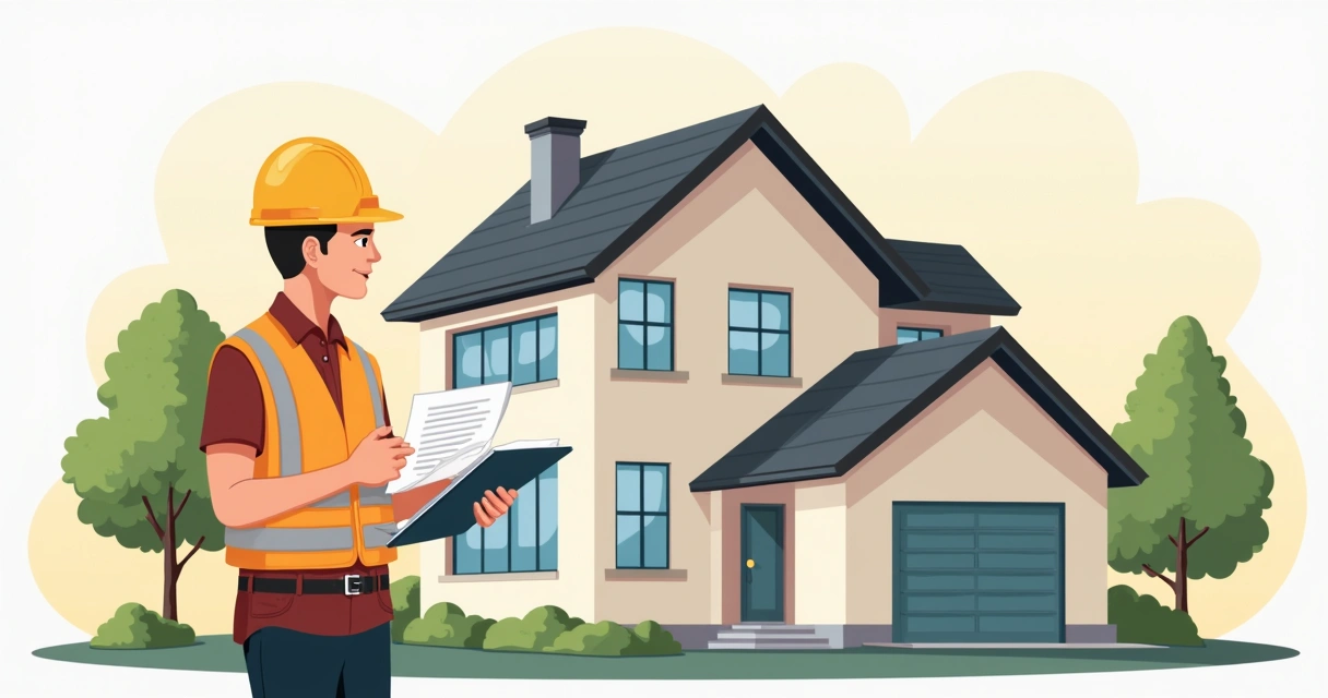 Engenheiro realizando vistoria em imóvel em construção 