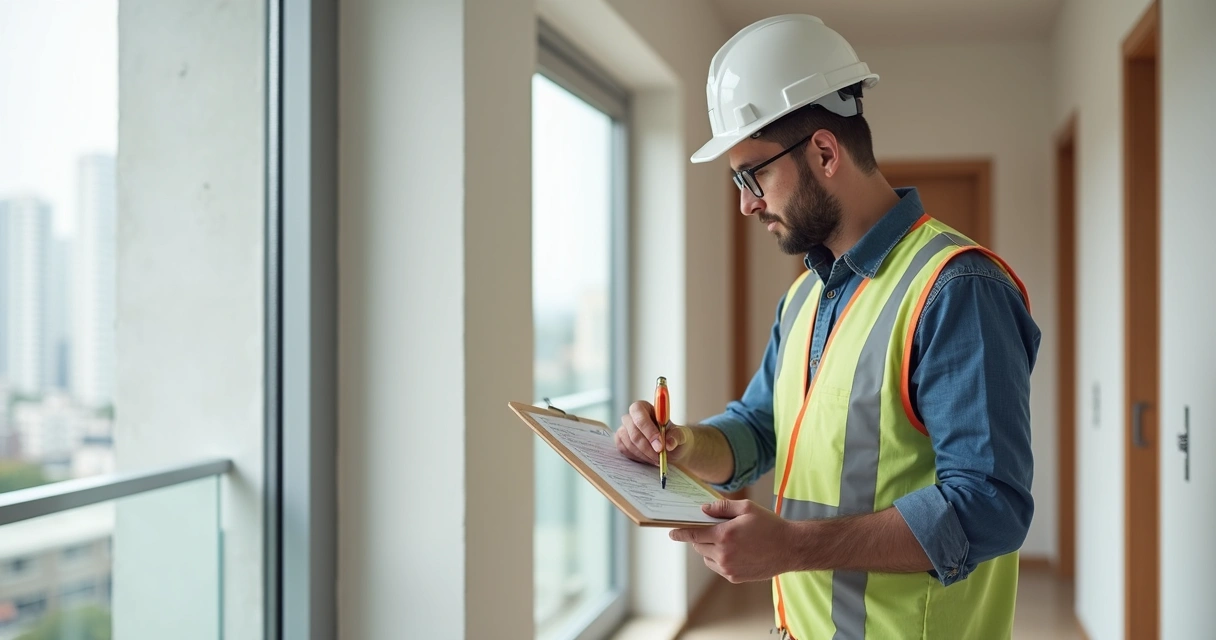 Vistoria técnica em apartamento recém-entregue 