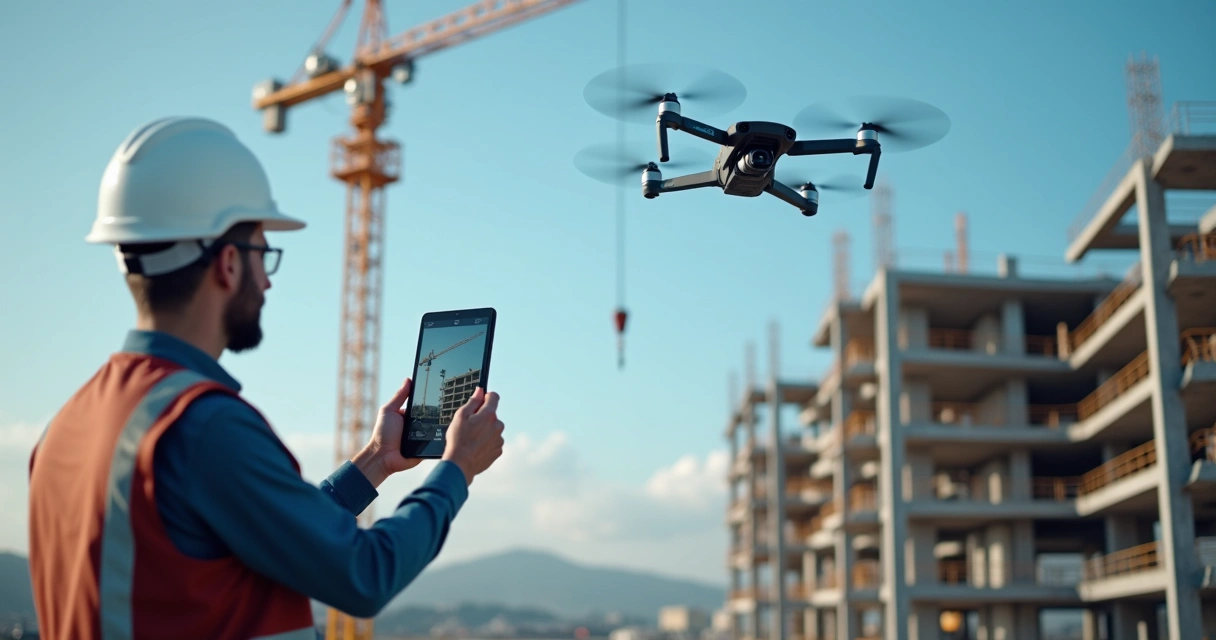 Uso de drone para inspeção de obra civil 