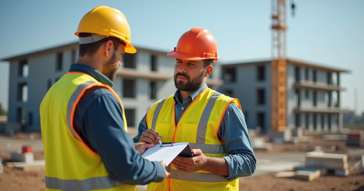 Profissionais em uma vistoria técnica judicial em campo 
