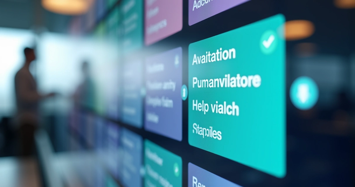 Detalhe de painel Kanban com status dos atendimentos 