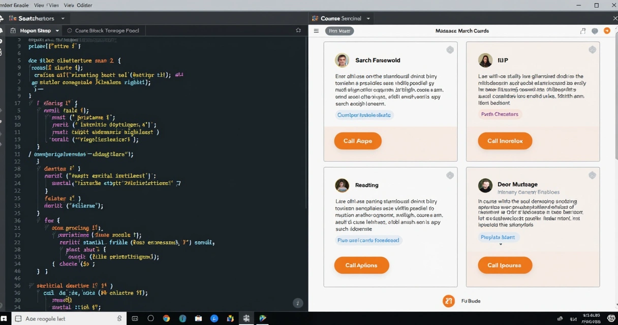 Exemplo de estrutura visual de um template Mustache para Moodle 