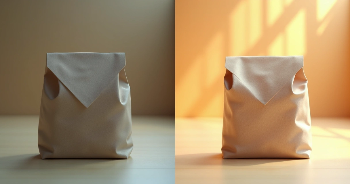 Comparação de foto amadora e imagem profissional do mesmo produto 