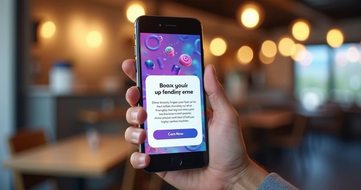 Tela de smartphone mostrando e-mail marketing bem adaptado 