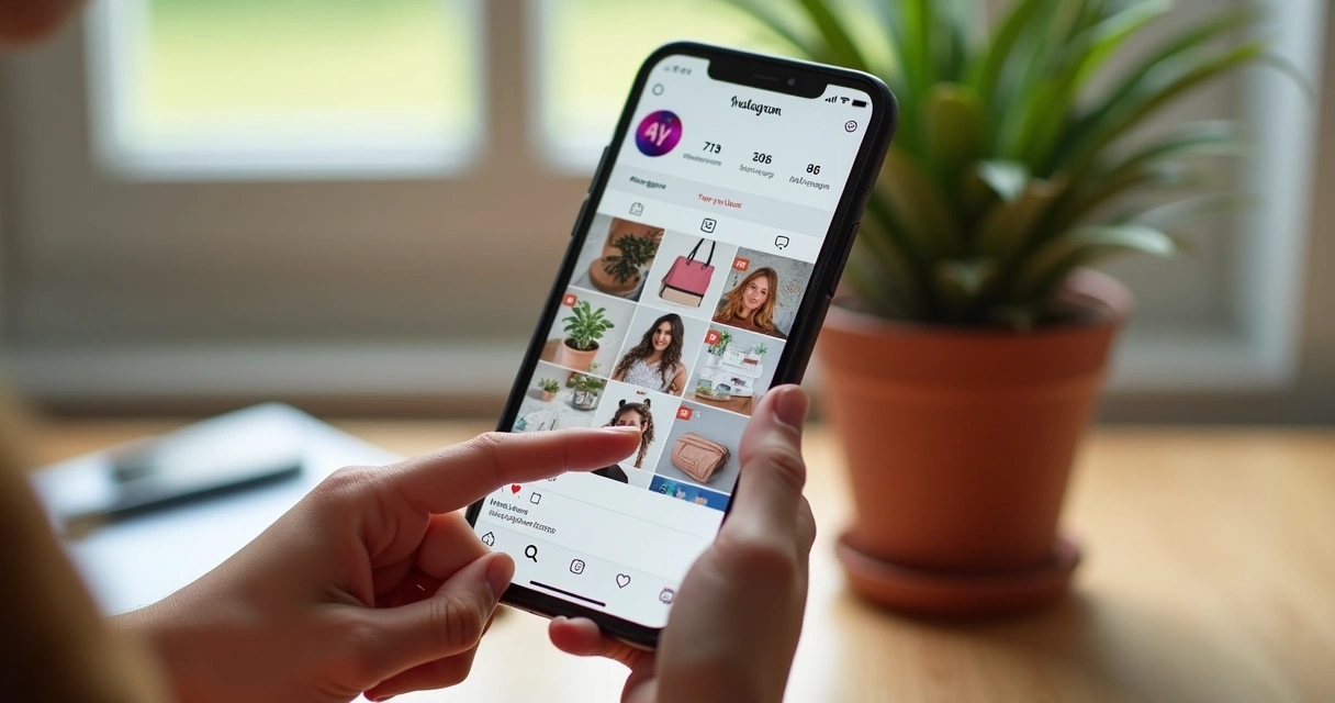 Perfil comercial com vitrine de produtos no Instagram Shopping