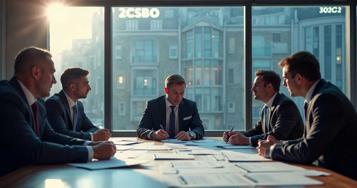 Mesa de negociação com Daniel Vorcaro e autoridades bancárias