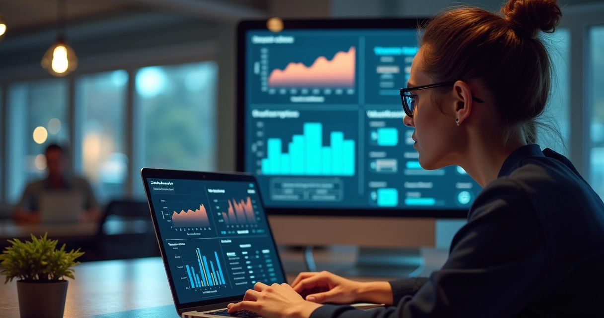 Organizador de evento usando notebook para validar resultados de votação digital 