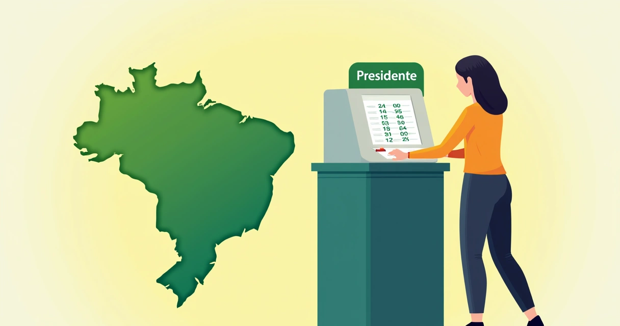 Pessoa digitando na urna eletrônica para presidente 