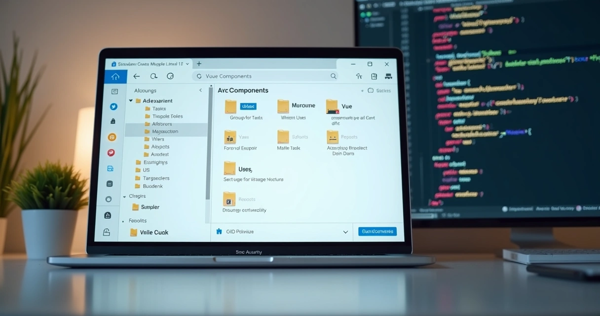 Organized Vue component folders and files