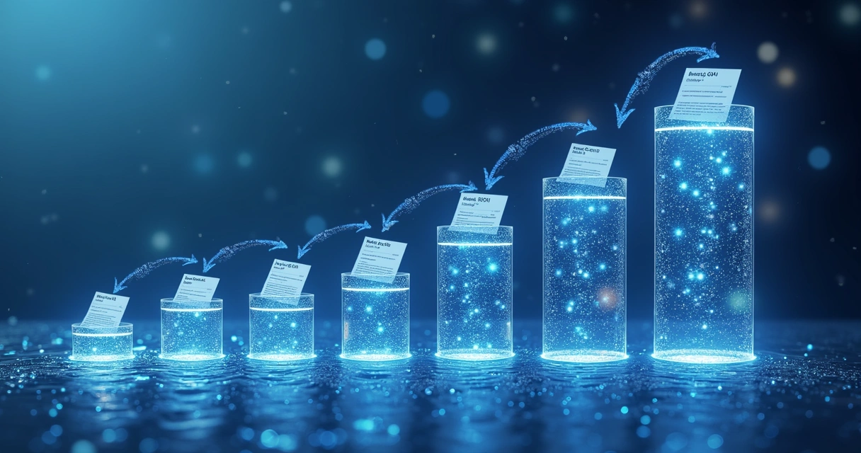 Fluxo visual waterfall enriquecendo dados de leads de forma automática e sequencial 