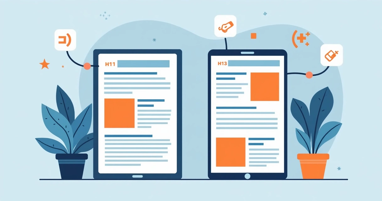Visualização de site com cabeçalhos e layout adaptado ao celular 
