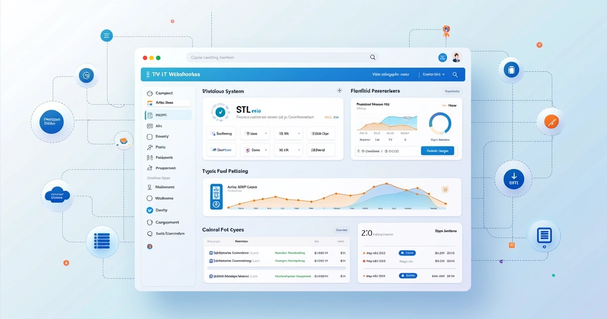 Painel representando integração com API via webhook com diferentes sistemas fiscais 
