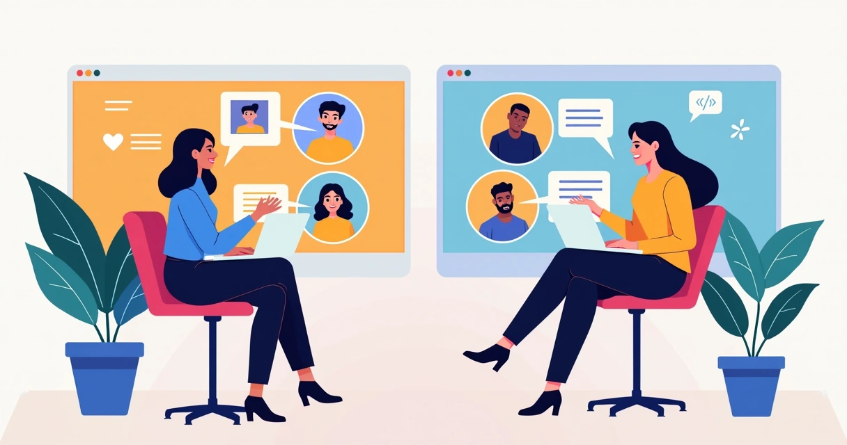 Evento de webinar virtual reunindo especialistas de duas empresas e um público interagindo online 