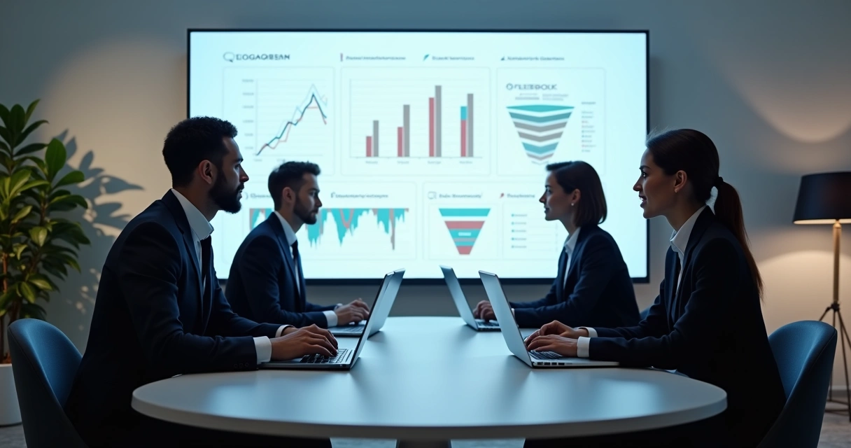 Webinar com executivos apresentando estratégias B2B 