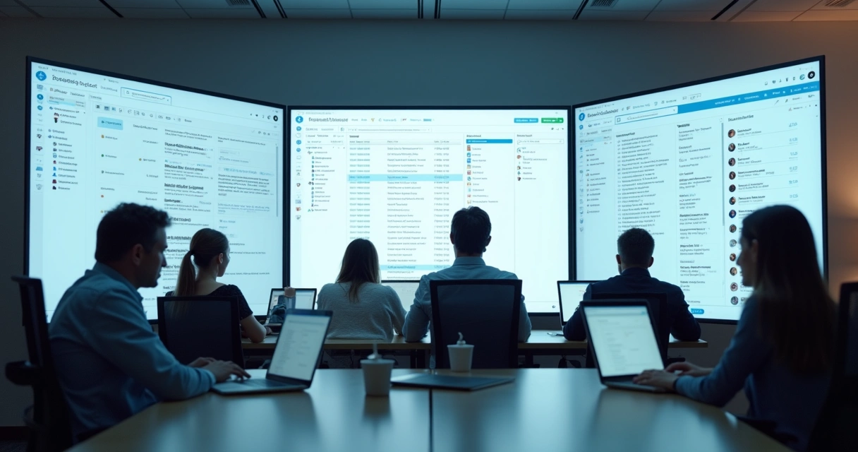 Webmail com agenda e anexos em tela empresarial. 