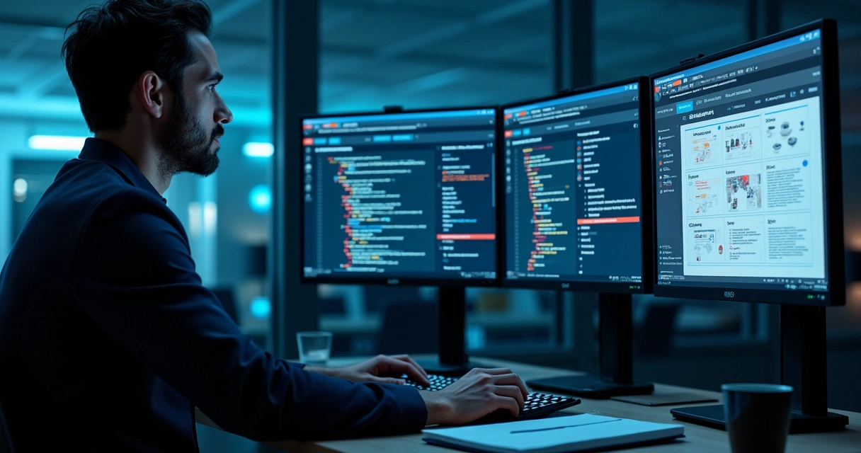 Security analyst reviewing website tracking tags on a dashboard 