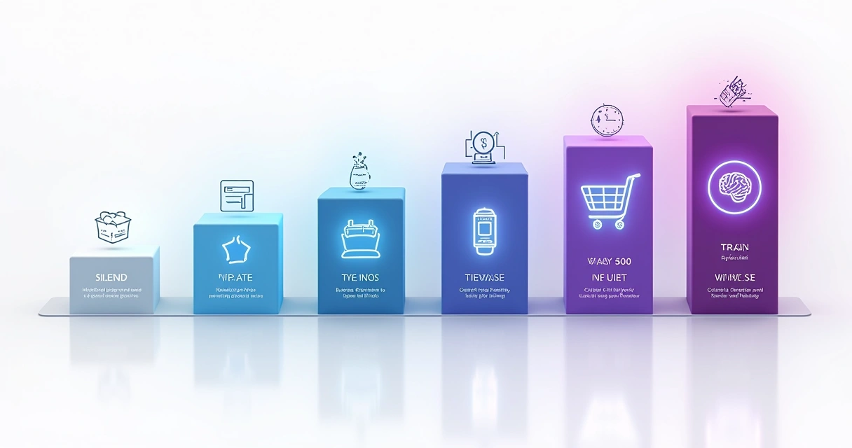 Visual comparison of website types and cost bars