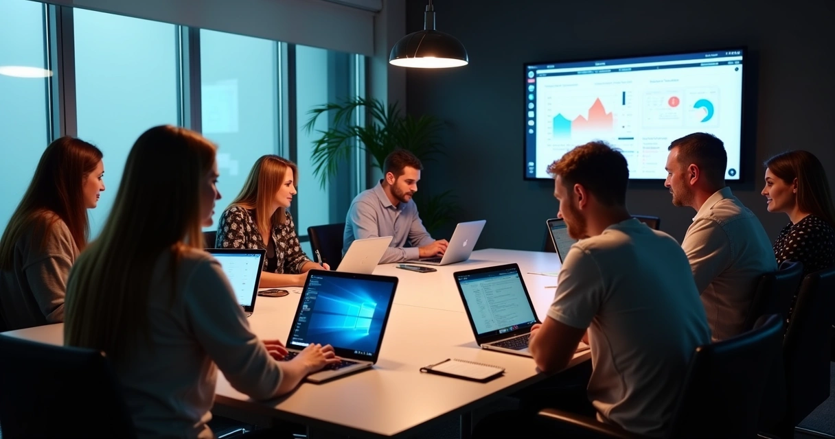 User interacting with website on multiple devices 