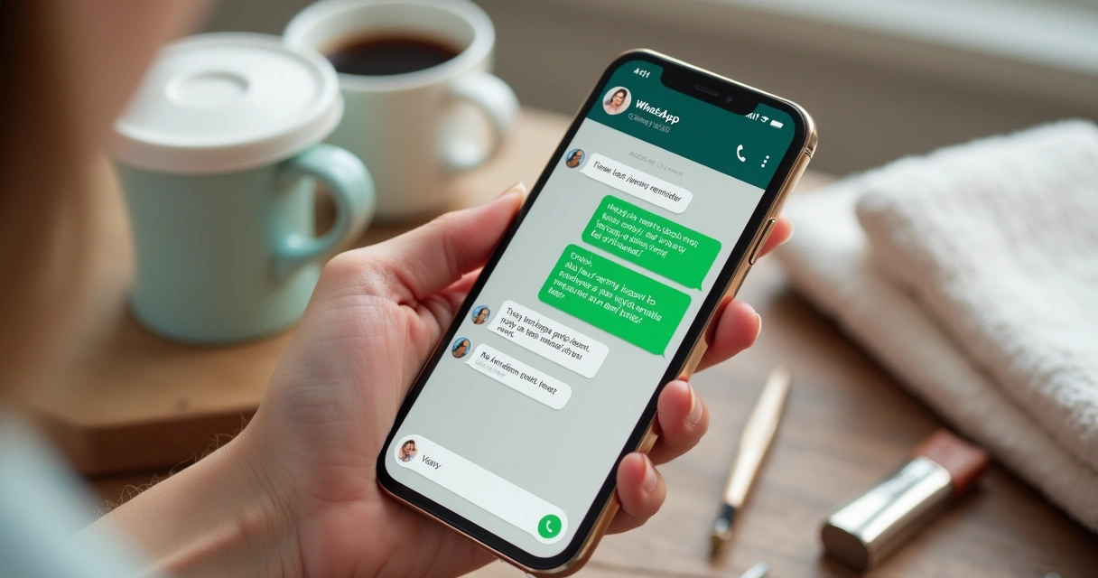 Cliente recebendo mensagem automática no WhatsApp de salão de beleza 