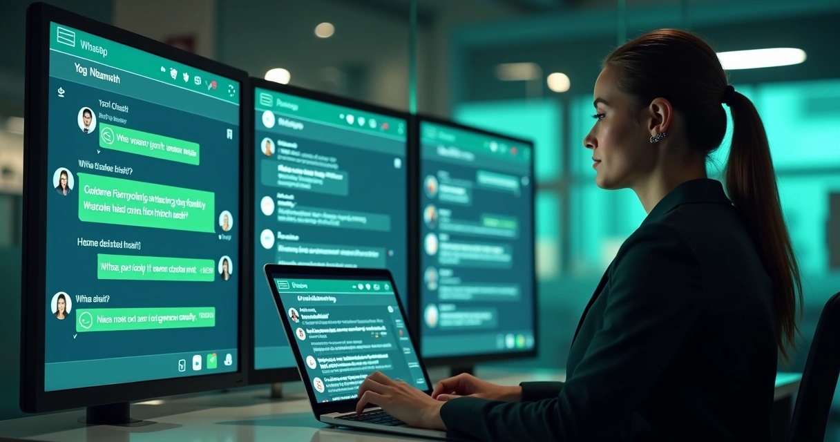 Painel de atendimento com mensagens simultâneas no WhatsApp 