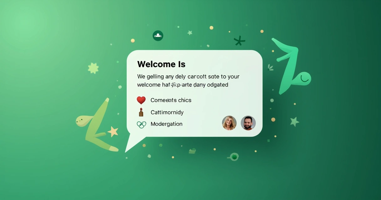 Ilustração de mensagem de boas-vindas automatizada em grupo WhatsApp