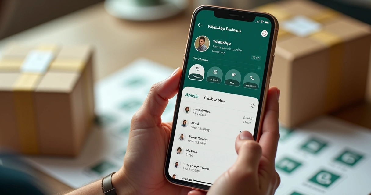 Perfil de loja cadastrado no WhatsApp Business 