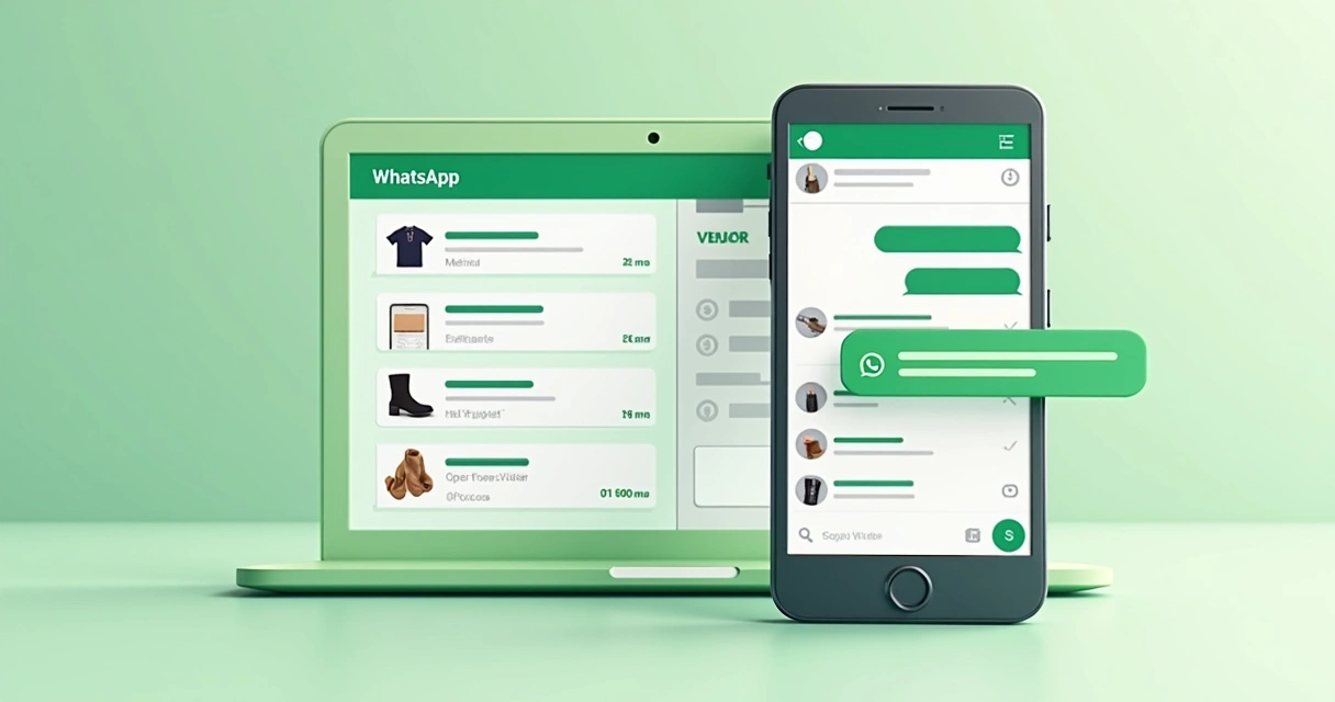 Cliente fazendo pedido de produtos em catálogo digital pelo WhatsApp 