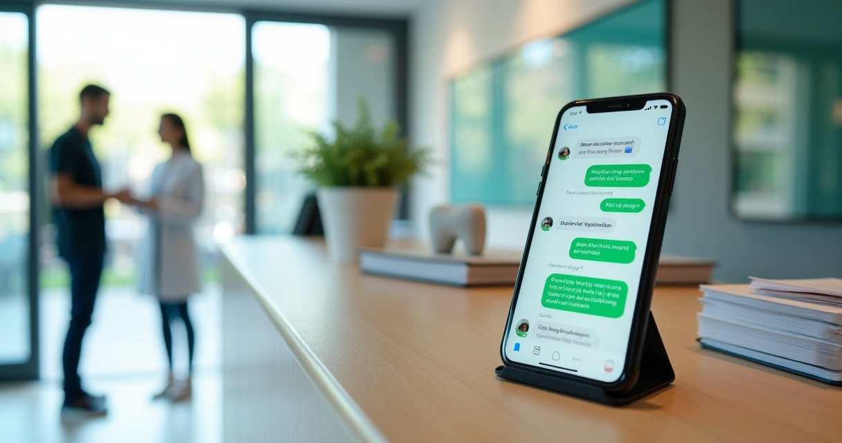 Chatbot de clínica enviando mensagens automáticas de WhatsApp para pacientes 