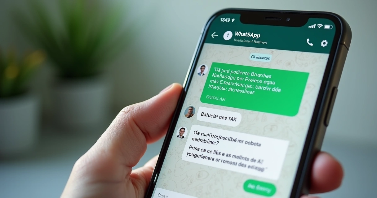 WhatsApp Business com IA respondendo paciente odontológico.