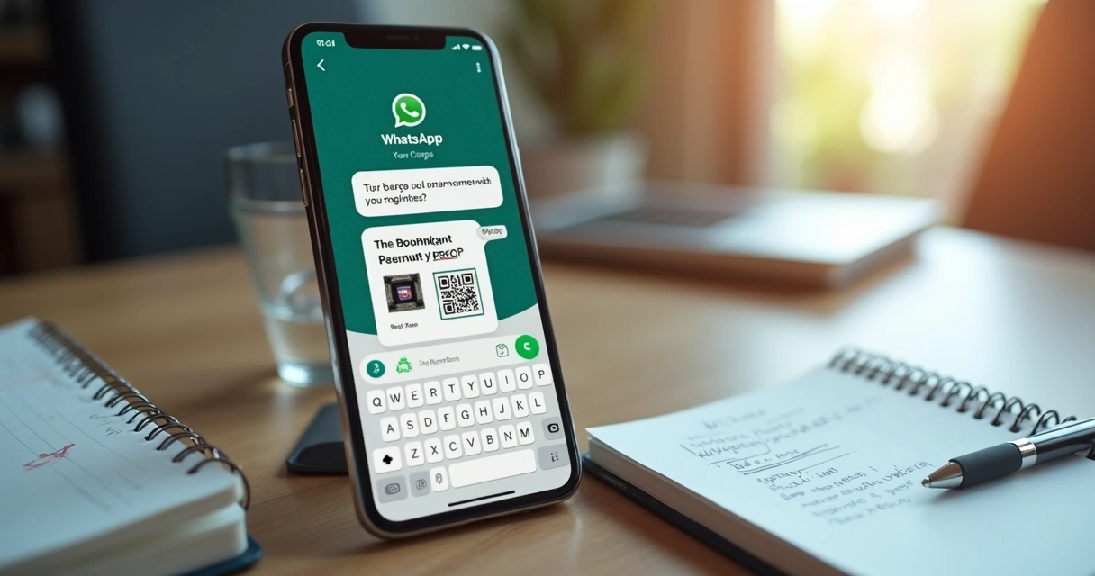 Tela de WhatsApp mostrando cobrança de Pix para cliente 
