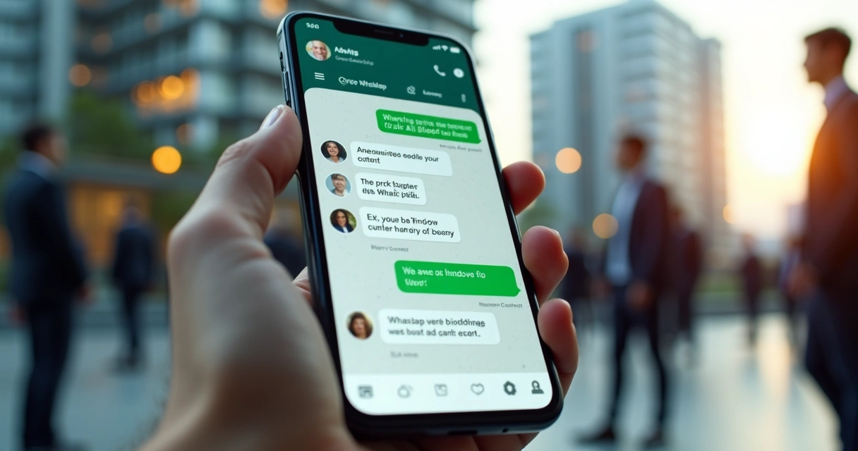 Tela de WhatsApp mostrando conversa entre robô e humano em imobiliária. 
