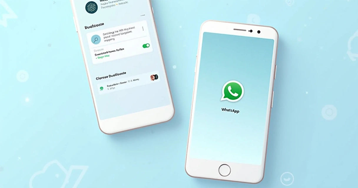 Interface de configuração de duplicação de aplicativos do Android mostrando o WhatsApp 